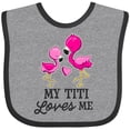 thumbnail image 3 of Inktastic My Titi Loves Me with Two Flamingos Boys or Girls Baby Bib, 3 of 4