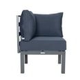 thumbnail image 4 of LeisureMod Chelsea 6-Piece Outdoor Patio Conversation Set – Aluminum Sectional Sofa Set with Cushions for Backyard, Garden, Balcony, Deck, Porch, Terrace, Poolside & Outdoor Living Spaces, Blue, 4 of 36
