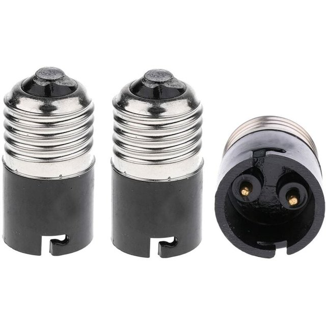 Adaptador de bombilla FINELED E27 a B22, convertidor de casquillo de bombilla de bayoneta E27 Edison a B22 (paquete de 3)