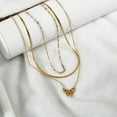 thumbnail image 2 of Collares con colgante de lazo JeenMata Paquete de 3 para Mujer Gargantilla Cadena de Serpiente, 2 of 6