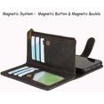 thumbnail image 6 of Wallet Case Compatible with iPhone Xs Max,[6 Card Slots] [Wrist Strap] [Stand Feature] Detachable 2 in 1 Magnetic Zipper Leather Slim Cover Case for iPhone Xs Max,6.5 inch Black, 6 of 15