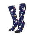 thumbnail image 2 of Daiia Sports Socks Lama in Space Printed Novelty Crew Socks for Men Women Knee High Socks Cotton Socks Soft & Breathable Support Unisex Socks, 2 of 9