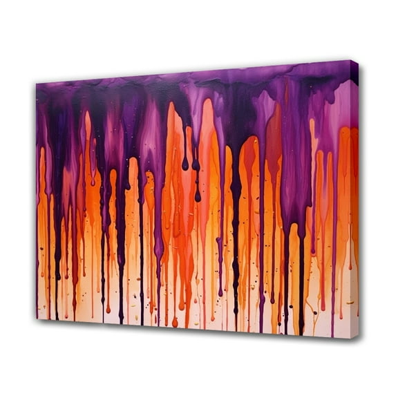 Colorful Abstract Background Painting Featuring Purple And Orange Hues Canvas Poster Bedroom Decor Sports Landscape Office Room Decor Gift,Frame-style,08x12inch(20x30cm)