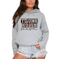 thumbnail image 2 of Touchdown Season Football Hoodie for Women and Teens Glitter Game Day, Gray Hoodie, XL, 2 of 8