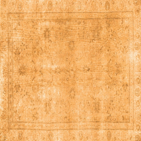 Ahgly Company Indoor Square Persian Orange Traditional Area Rugs, 5' Square