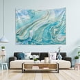 thumbnail image 5 of Blue Marbling Tapestry Wall Hanging Tapestries Happy Colorful Hippie Psychedelic Art Polyester Carpet Wall Decorative for Living Room Bedroom 80x60inch Home Decor Gifts, 5 of 7