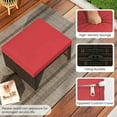 thumbnail image 3 of Demifill Multipurpose Outdoor 2 Pieces Patio PE Rattan Ottomans Footstool, Patio Chair for Outdoor as Garden, Backyard, Porch, Red, 3 of 11