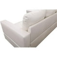 thumbnail image 4 of Starhome L Shaped White Couch with Ottoman(Pillows Included) Microfiber, 4 of 7