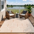 thumbnail image 2 of Wonnitar 5'x8' Outdoor Patio Rug, Waterproof Reversible Outdoor Rug for RV Camping Plastic Straw Mat for Porch Decor, Lightweight Outside Carpet for Picnic Balcony Backyard, Khaki-Rainbow, 2 of 10