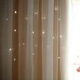thumbnail image 6 of 1 Piece Stars Blackout Curtains for Bedroom Window Decoration Double Layer Star Cut Out Aesthetic Living Room Decor Wall Home Curtain, 39.37*78.74inch, 6 of 6