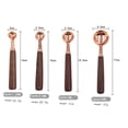 thumbnail image 3 of Juego De Cucharas Medidoras De Oro Rosa De Acero Inoxidable De 4 Uds. Cuchara Medidora Con Mango De Nuez Para Cocina Casera Guardurnaity HA015474-00, 3 of 7