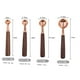 thumbnail image 3 of Juego De Cucharas Medidoras De Oro Rosa De Acero Inoxidable De 4 Uds. Cuchara Medidora Con Mango De Nuez Para Cocina Casera Sweethay HA015474-00, 3 of 7