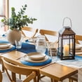 thumbnail image 6 of Blue Geometric Beach Round 13 Inch Placemats Set of 2, Ombre Waves Moire Abstract Art HeatResistant Non Slip Place Mats for Dining Table, Wipeable Braided Kitchen Table Mats for Housewarming, 6 of 9
