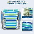 thumbnail image 5 of GARVEE Backpack Beach Chair, Cup Holders & Headrest, Set of 2, 24.4 x 25.2 x 29.92",Ocean Striped, 5 of 11