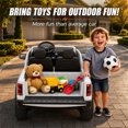 thumbnail image 5 of RAM 24V Kids Ride on Truck Cars, Ride on Toys with Remote Control, Electric Car for Kids 2 Seater, Powered Toddler Car with Bluetooth MP3 4 Wheels Suspension for Boys Girls, White, 5 of 8