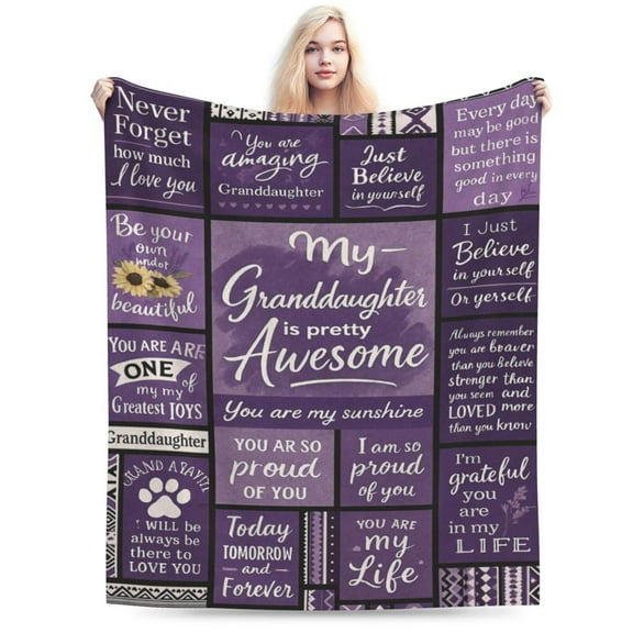 Granddaughter Gifts from Grandma Grandpa - Granddaughter Gifts, Gifts for Granddaughter, Christmas Graduation Birthday Gifts for Granddaughter, to My Granddaughter Blanket Gift Ideas 50x40