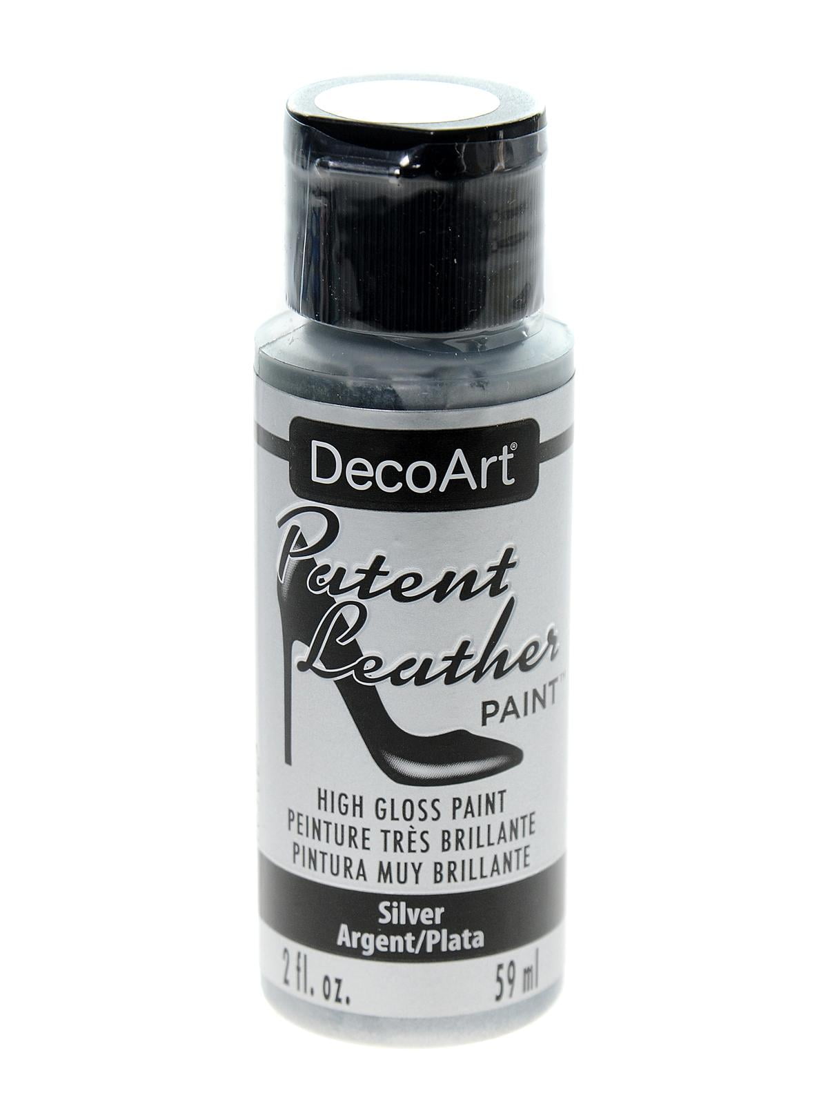 Patent Leather Paint silver, 2 oz. (pack of 6)