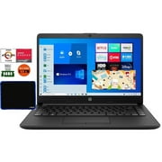 HP 14 inch Home and Business Laptop Computer/ AMD Athlon Silver 3050U 3.2GHz/ 4GB DDR4 RAM/ 128GB M.2 SSD/ Bluetooth/ HDMI/ Webcam/ WiFi/USB 3.0/ Win10/ Black with UltraTech Mouse Pad Bundled