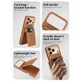 thumbnail image 3 of Case for iPhone 15 Pro Max Wallet Case with Flip Kickstand, Credit Card Holder, Magnetic Buckle PU Leather Back Phone Case Shockproof Anti-Scratch Protective Cover for iPhone 15 Pro Max, Brown, 3 of 10