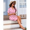 thumbnail image 5 of EKOUAER Sleep Shirts for Women Short Sleeve Night Shirts for Sleeping Satin Nightgown Soft Nightdress, 5 of 6