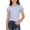 Light Blue, variant on Baby Girls Puff Sleeve T Shirt Summer Short Sleeve Pure Cotton Comfortable Solid Color Tee Toddler Kids Casual Blouse Playtime Outfit