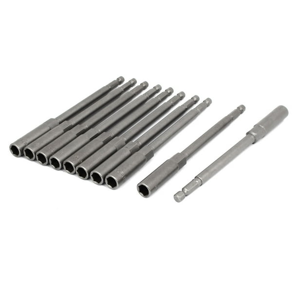 150mm Length 7mm Hex Shank 8mm Hexagonal Deep Socket Nut Driver Bit