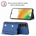 thumbnail image 4 of Allytech Wallet Case for Samsung Galaxy A14 5G, [3 Card Slots] Slim Fit Premium PU Leather Kickstand Function Cover with Magnetic Buckle, Shockproof Anti-Drop Luxury Shell - Blue, 4 of 6