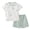 A-Green, variant on NIEWTR 2T 3T 4T Kids Pajamas Set for Girl Boy Short Sleeve Round Neck Tee Stretchy Shorts Breathable Pajamas Gift Set Summer Loungewear(A-Coffee,3-4 Years)