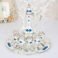 thumbnail image 4 of European Style Turkish Coffee Set 6 Zinc Alloy Cups with Pot and Tray for Home and Cafe, 4 of 7