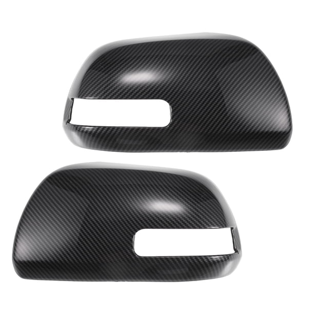 Cubierta de espejo lateral izquierdo y derecho para automóvil Unique Bargains para Toyota Sienna 12-20 par de fibra de carbono negra