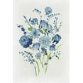 thumbnail image 2 of Jensen, Asia 23x32 White Modern Wood Framed Museum Art Print Titled - Blue Florals II, 2 of 4