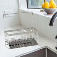 thumbnail image 3 of AMLESO Kitchen Sponge Holder with Removable Drain Tray Organization Sink Drain Rack for, 3 of 6