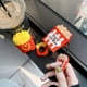 thumbnail image 4 of Funda para Airpods de palomitas de maíz para Airpods 1 y 2, lindo personaje de dibujos animados divertido en 3D, funda catalizadora de silicona suave, diseño de llavero divertido, estuches de moda para niñas, niños, adolescentes, Airpods-palomitas de maíz- Sailing Electrónica, 4 of 5