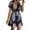 04-Multicolor, variant on TIHLMK Women's Bohemian V-Neck Printed Dresses Short Sleeve Crew Neck Chiffon Dresses Elegant Casual Summer Wear