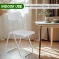 thumbnail image 4 of UBesGoo 4 Pack Plastic Folding Chairs, Portable Commercial Chairs for Indoor Outdoor Events Party Picnic School Wedding, White, 4 of 6