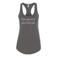 thumbnail image 2 of Don't Let Friends Alone Awareness Ladies Racerback Tank Top, Dark Grey, Small, 2 of 3