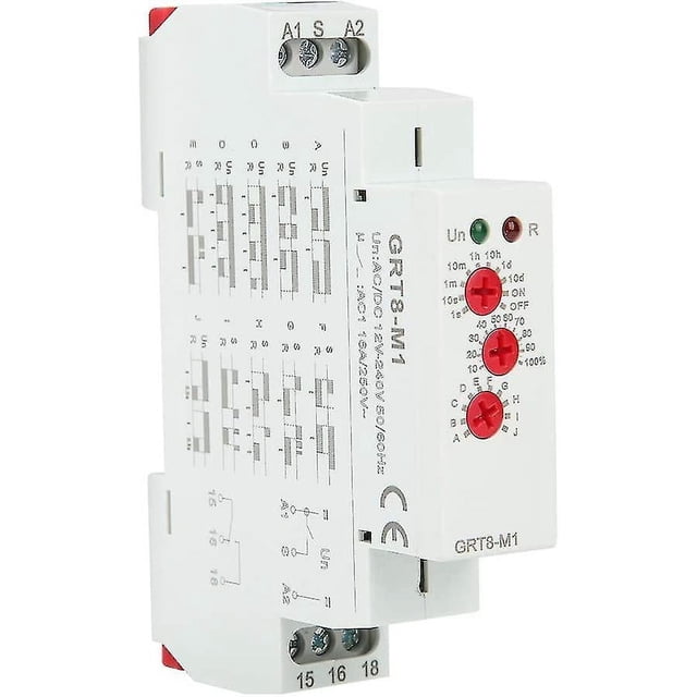 Relé de retardo multifuncional YONGSHENG Grt8-m1 10 funciones Ac/dc 12v~240v