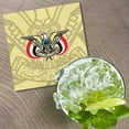 thumbnail image 2 of Yemen Coat Of Arms 4'' X 4'' Square Wooden Coaster, 2 of 3