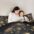 thumbnail image 5 of Homewish Moon Sun Bedding Comforter Set 2pcs for Teens Adults Female Men,Bohemian Theme Twin Comforter Sets Microfiber,Starry Sky Breathable Bedding Set,Ultra Soft Home Decor,Reversible, 5 of 8