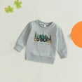thumbnail image 4 of Coerni Kids Sweatshirts Soft Cotton Warm Crewneck Long Sleeve Pumpkin Letter Hallow-een Sweatshirt For Boys Or Girls Tween Girls, 4 of 6