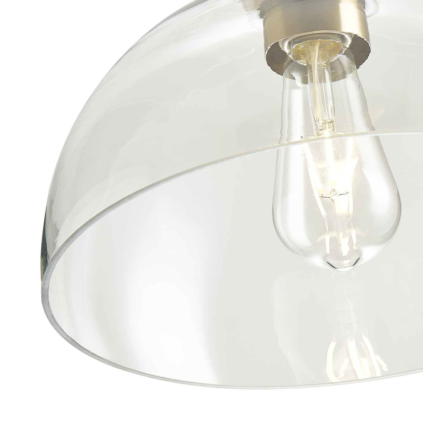Aiwen Clear Glass Dome Shape Pendant Light Modern Home Hanging Light Fixture