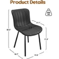 thumbnail image 2 of STARY Dining Chairs Set of 2, Faux Leather Kitchen & Dining Room Chairs for Dining Room, Mid Century Modern Dining Table Chairs with Metal Legs, 2 of 7