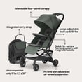thumbnail image 3 of Mompush Velo Lightweight Travel Stroller with Lie-Flat Recline Seat, Airplane Friendly, Forest, 18.8 LB, Unisex, 3 of 9