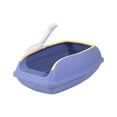 thumbnail image 3 of Caja de arena para gatos, caja de arena duradera para gatos, inodoro semicerrado, antisalpicaduras violeta, 3 of 9