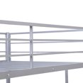 thumbnail image 3 of SESSLIFE Twin Metal Loft Bed, Metal High Loft Bed with Desk for Teens, Twin Loft Bed Frame for Boy with Computer Desk, Silver, 3 of 7