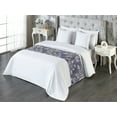 thumbnail image 3 of Roses Bed Runner, Blossoming Petals Wild Flowers and Leaves Romantic Feels Vintage Concept, Decorative Accent Bedding Scarf for Hotels Homes & Guest Rooms, Queen, Beige and Dark Indigo, by Ambesonne, 3 of 3