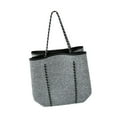 thumbnail image 5 of yotijay Neoprene Bag for Women with Inner Pouch Pool Bag for Holiday Traveling Party Light Grey, 5 of 9