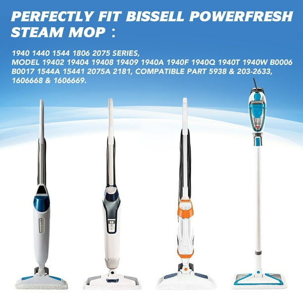 Bissell Mop Pads Steam Mop Pads (6-Pack) - Compatible With