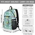 thumbnail image 3 of JIALIOU 14" Laptop Backpack Waterproof Airline Approved Stylish Casual Daypack for Travel Business College Work, Frog Face Leaf Strawberry Flower, 3 of 8