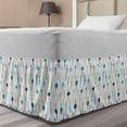 thumbnail image 1 of Vegetable Bed Skirt, Drawings of Turnips and Carrots, Elastic Bedskirt Dust Ruffle Wrap Around for Bedding Decor, 4 Sizes, White Multicolor, by Ambesonne, 1 of 2